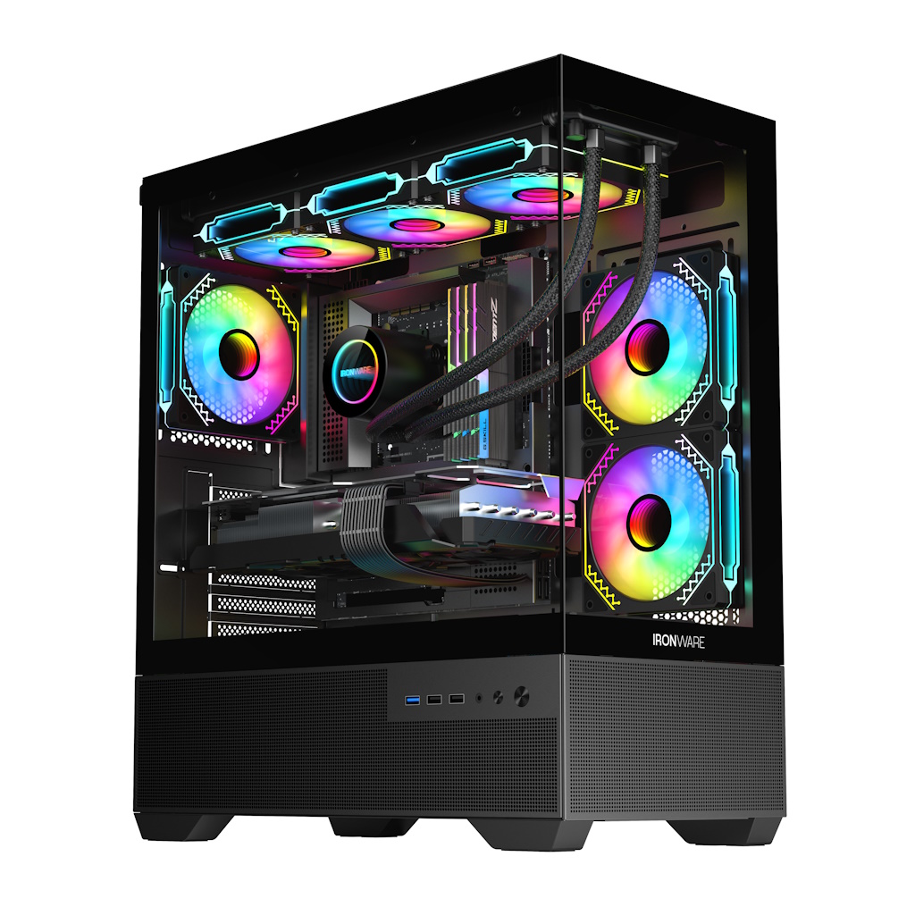 IRON132 IRONWARE GAMING V5 / AMD RYZEN 5 9600X / DISSIPATORE A LIQUIDO 240MM ARGB / RAM 32 GB DDR5 6000 MHZ / SSD M2 NVME 1 TB GEN4 / NVIDIA RTX 5060 TI 16GB / ALIMENTATORE 650W 80+ BRONZE / WIFI AC+BT / WINDOWS 11 PRO / KIT MK1