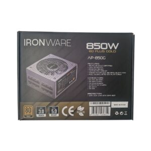 ALIMENTATORE 850W 80+ GOLD - IRONWARE AP-850 MOD.